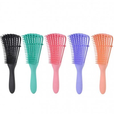 Black Vent Curved And Vented Detangling Hair Brush Air Cushion Massage Fast Straightener Hair Brush