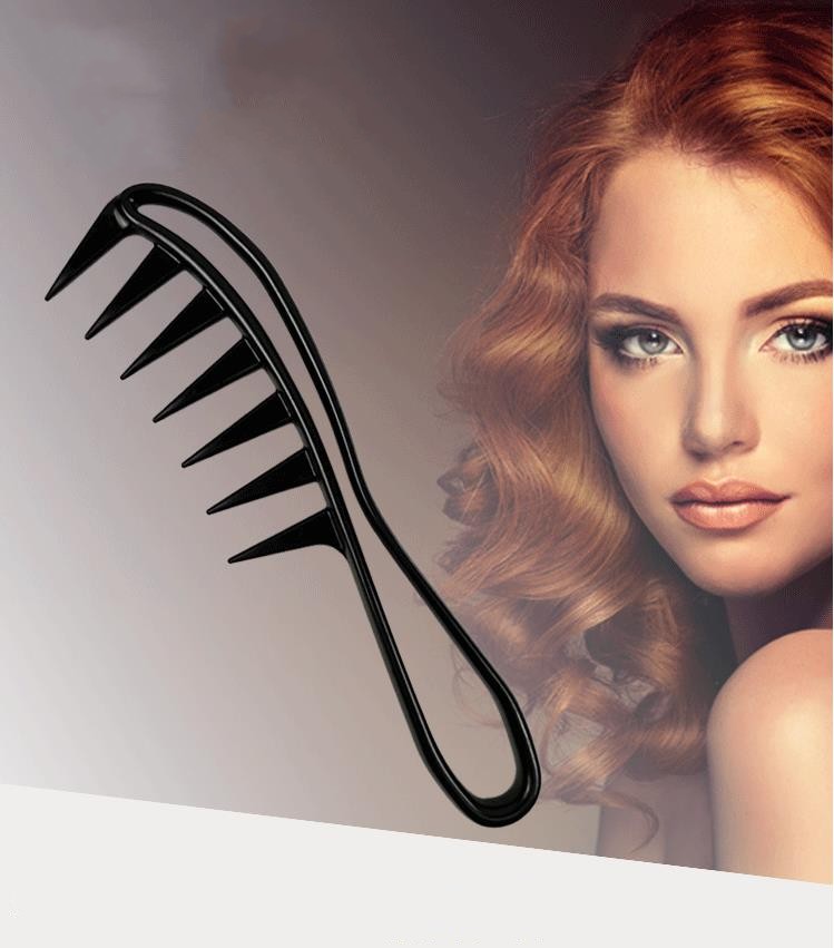 19*5cm Cheap Large-tooth Comb Curls Anti-static Hair Comb Female Hair Plastic Hair Brush