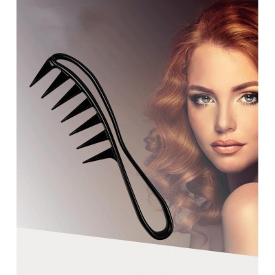 19*5cm Cheap Large-tooth Comb Curls Anti-static Hair Comb Female Hair Plastic Hair Brush